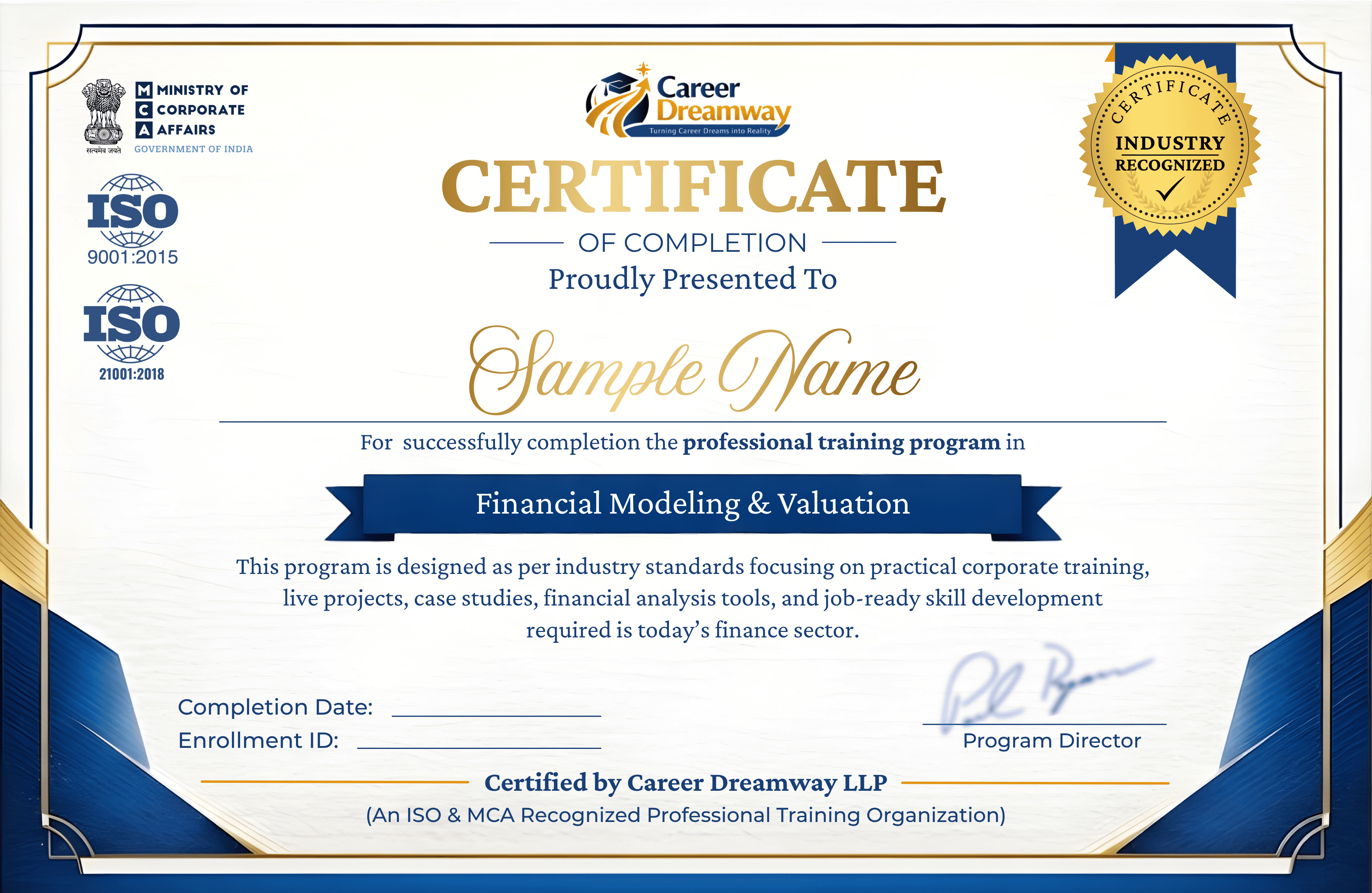 Career Dreamway Certificate